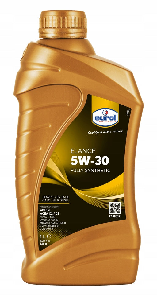EUROL ELANCE 5W30 RN17 C3/C2 1L Manufacturer code E100012-1L