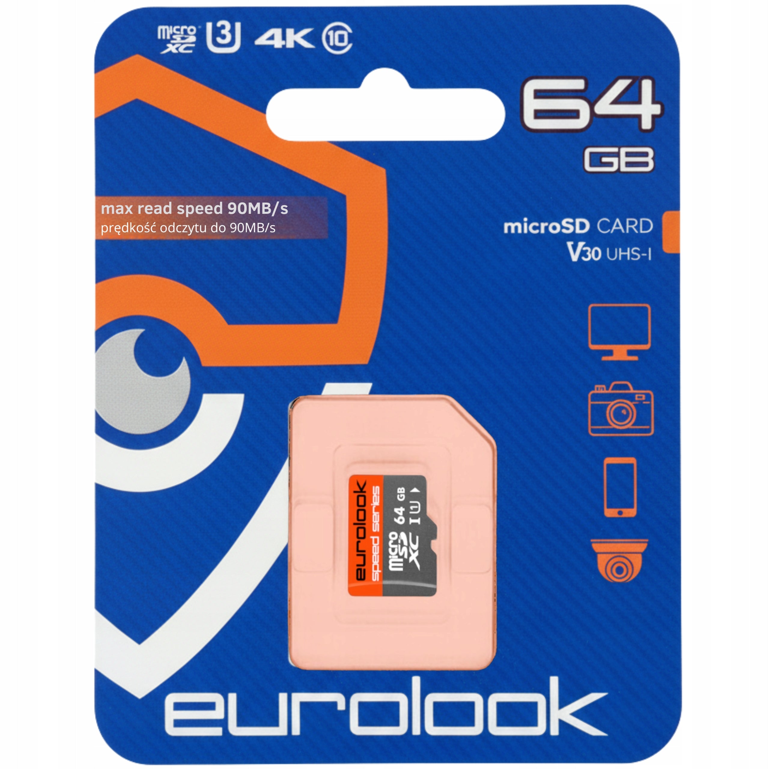 EUROLOOK 64 GB MICRO SD CLASS 10 MEMORY CARD FOR PHONE CAMERAS