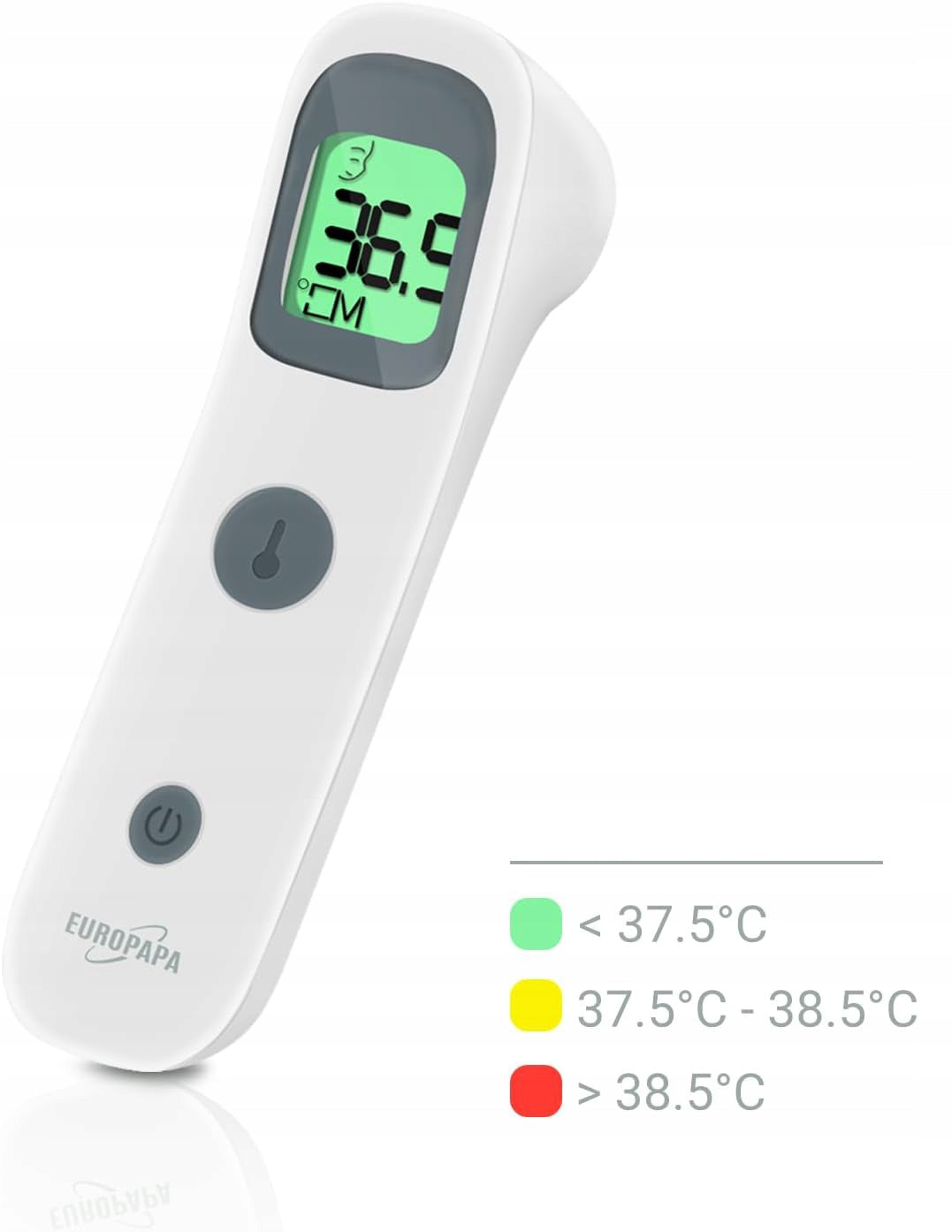 EUROPAPA front thermometer with fever alarm and memory 30 measurements Medical device no