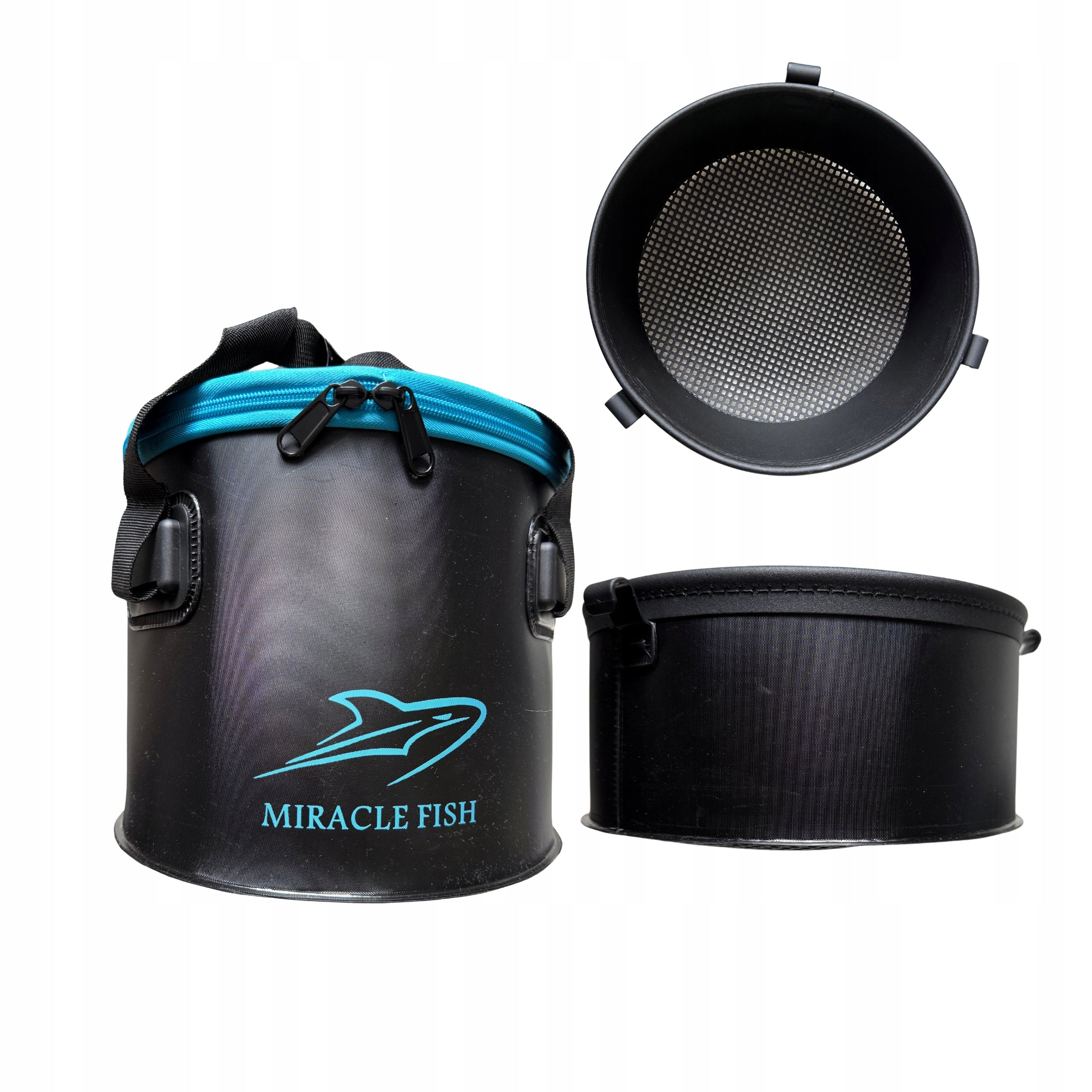 EVA BUCKET WITH SIEVE FOR MIXING BAITS, STORING BAIT BAITS COVER
