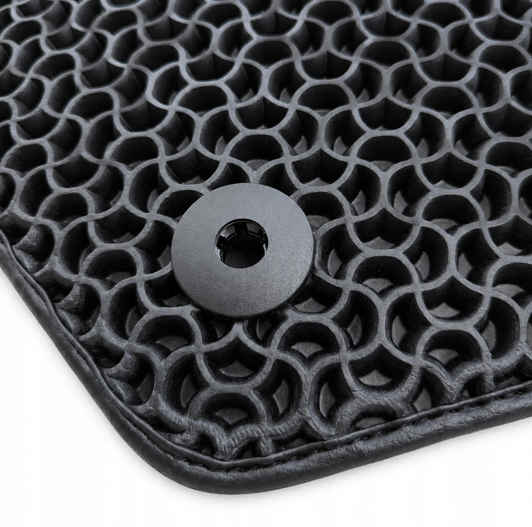 EVA Car Rugs – Thick, Black, Customized, Waves, Black Leather Packaging status original