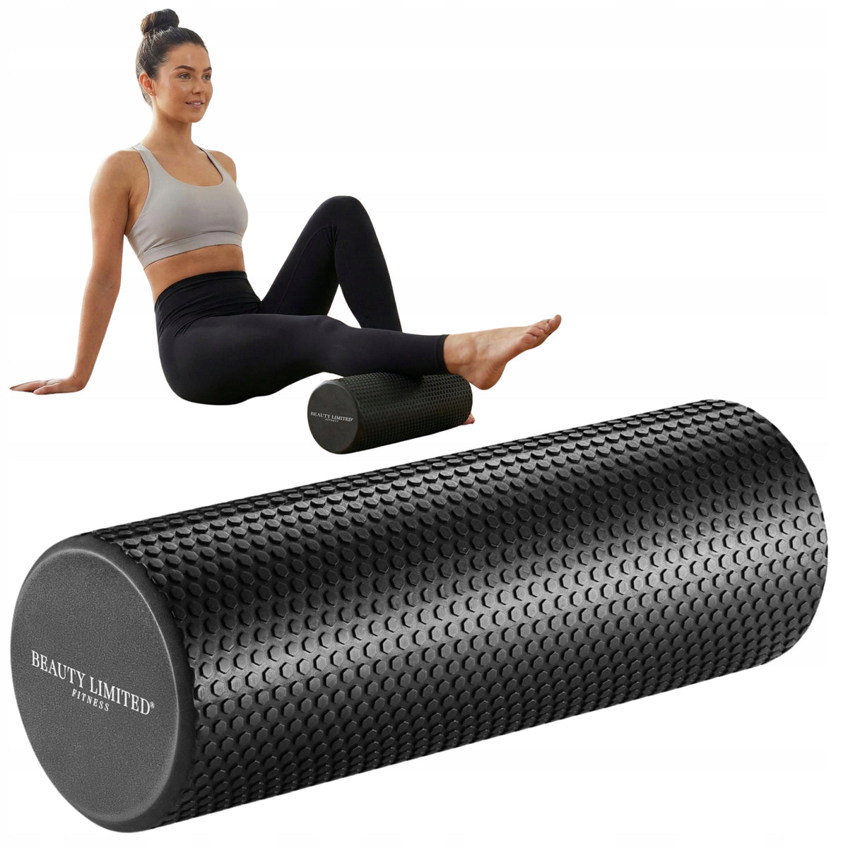 EVA MASSAGE ROLLER WITH PROJECTIONS CROSSFIT ROLLER FOR MUSCLE REGENERATION 45CM