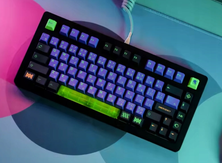 EVA NO.1 Keycap Set | Anime Neon Genesis | Cherry/MOA | 129 Keys