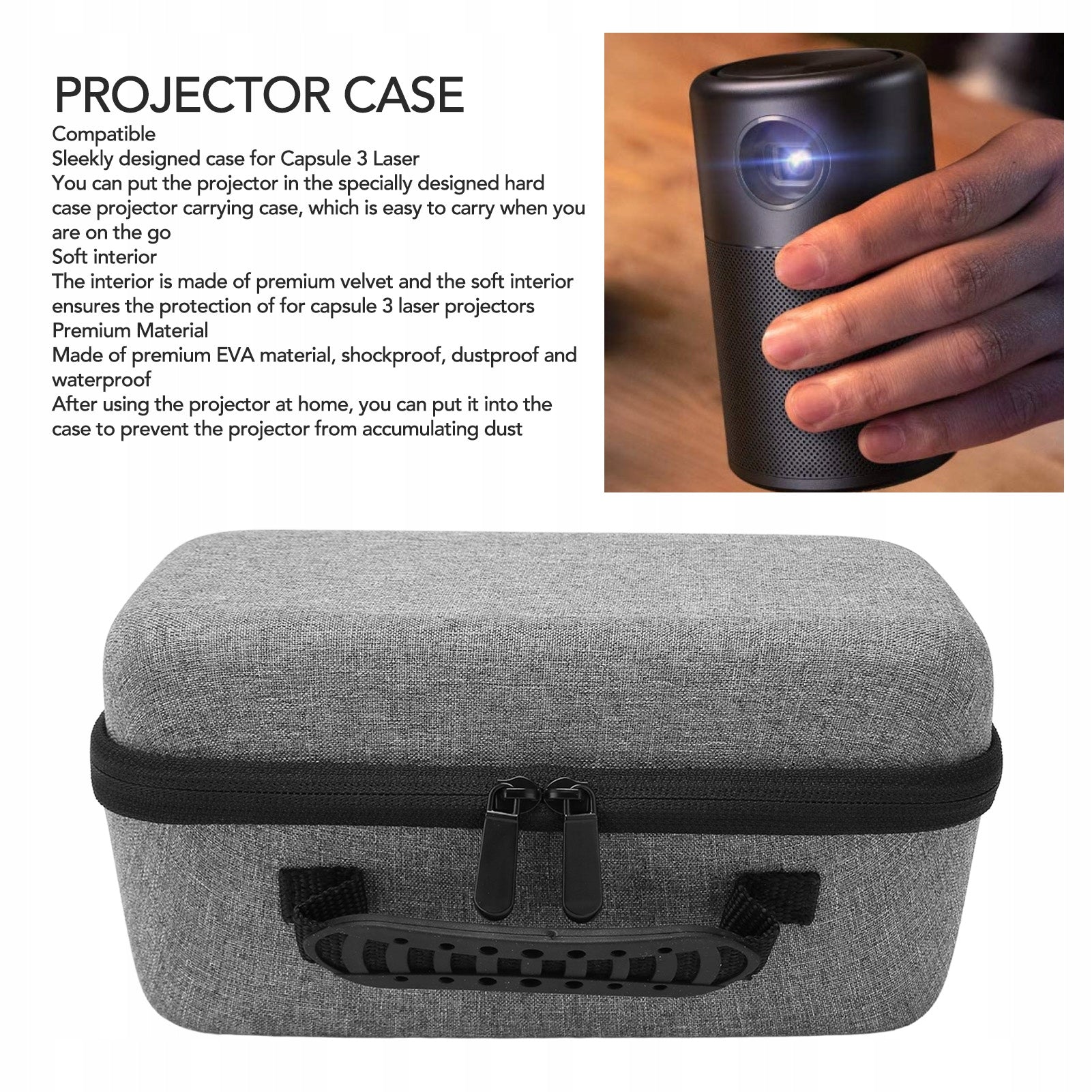 EVA PROJECTOR STORAGE BAG GREY Packaging status original
