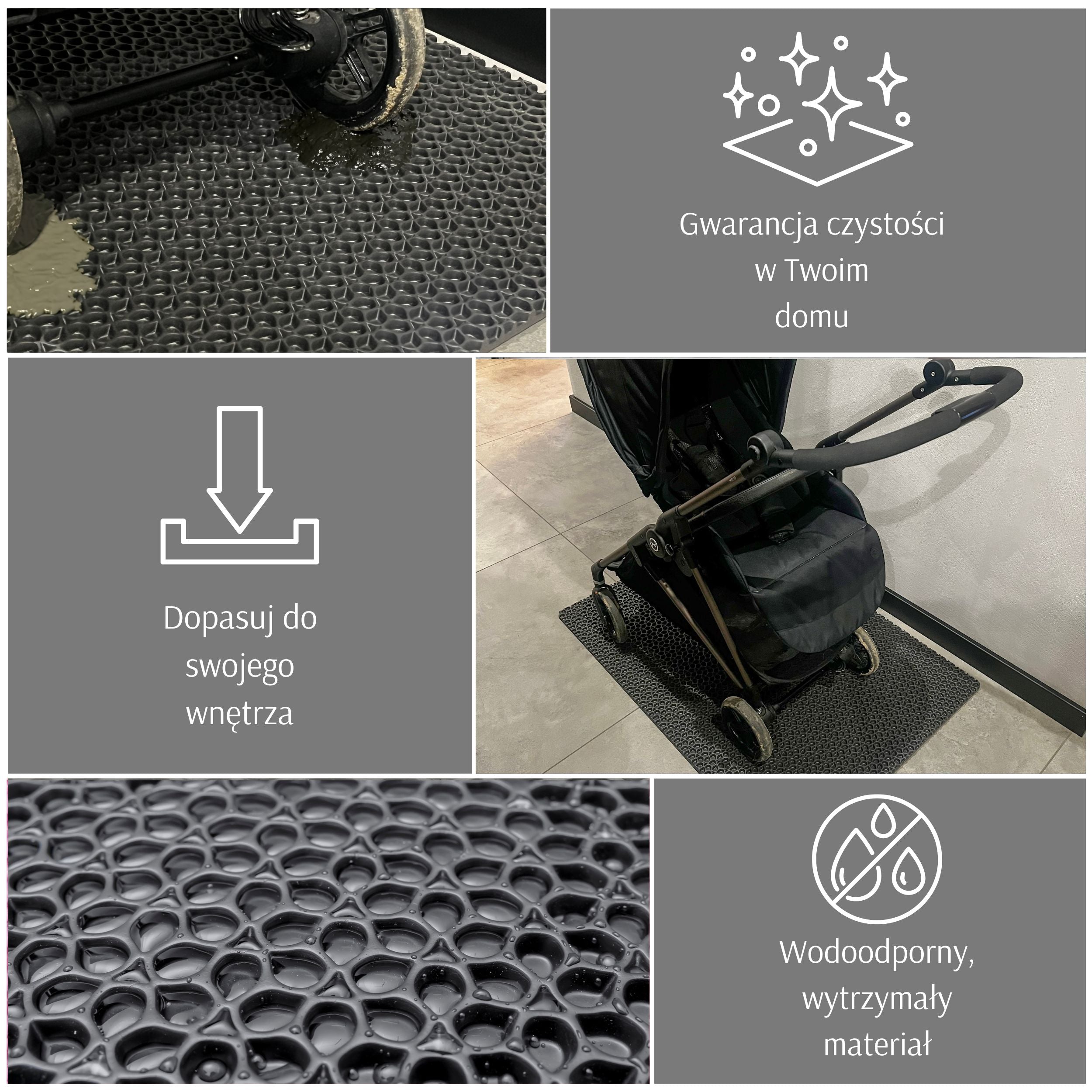 EVA mat HOME protective rug for children's stroller 100x70 - GREY Brand no brand