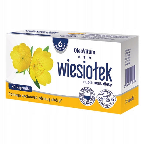 EVENING PRIMROSE OLEOFARM* 72 CAPS. HEALTHY AND BEAUTIFUL SKIN Form capsules