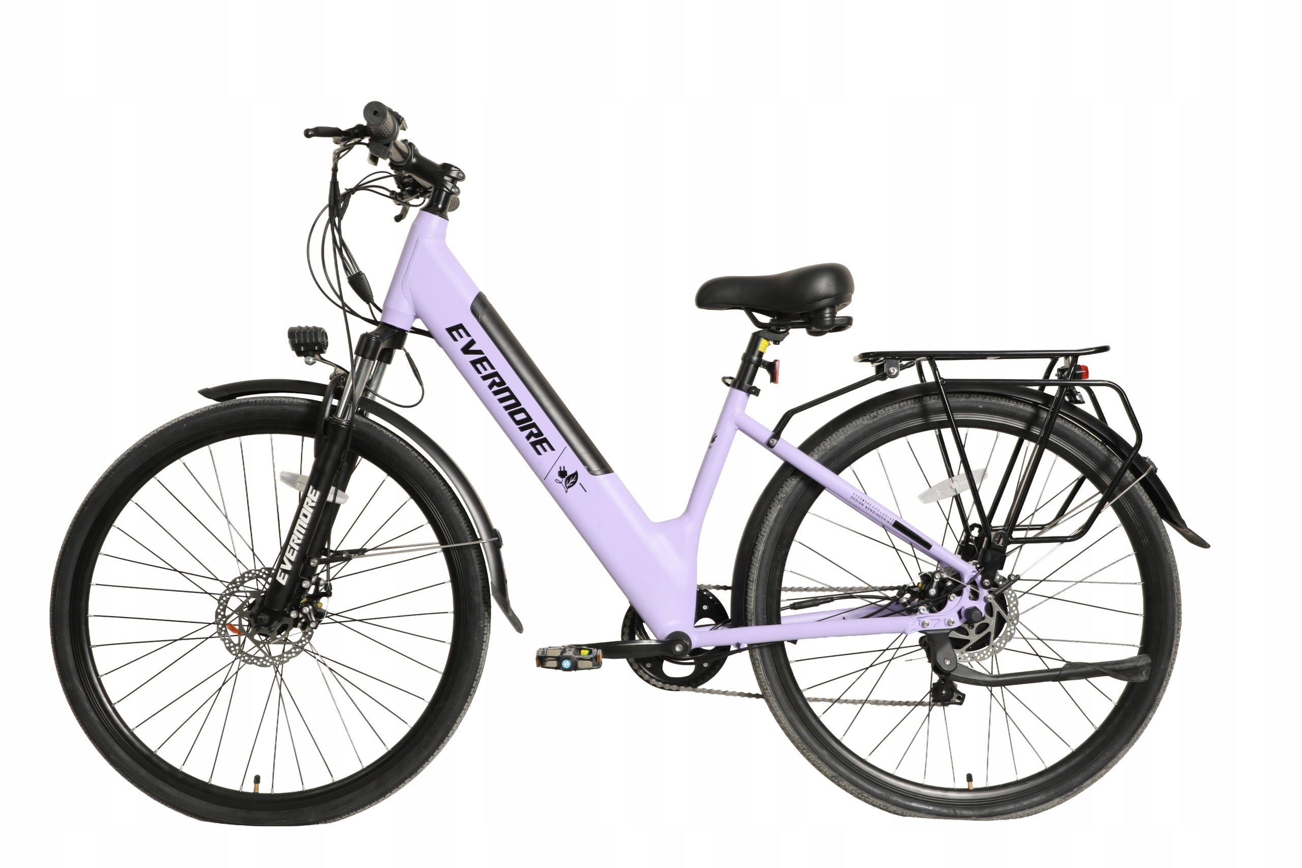 EVERMORE City electric bike 28'' 250W POLISH MANUFACTURER PURPLE Foldability partially assembled, calibrated