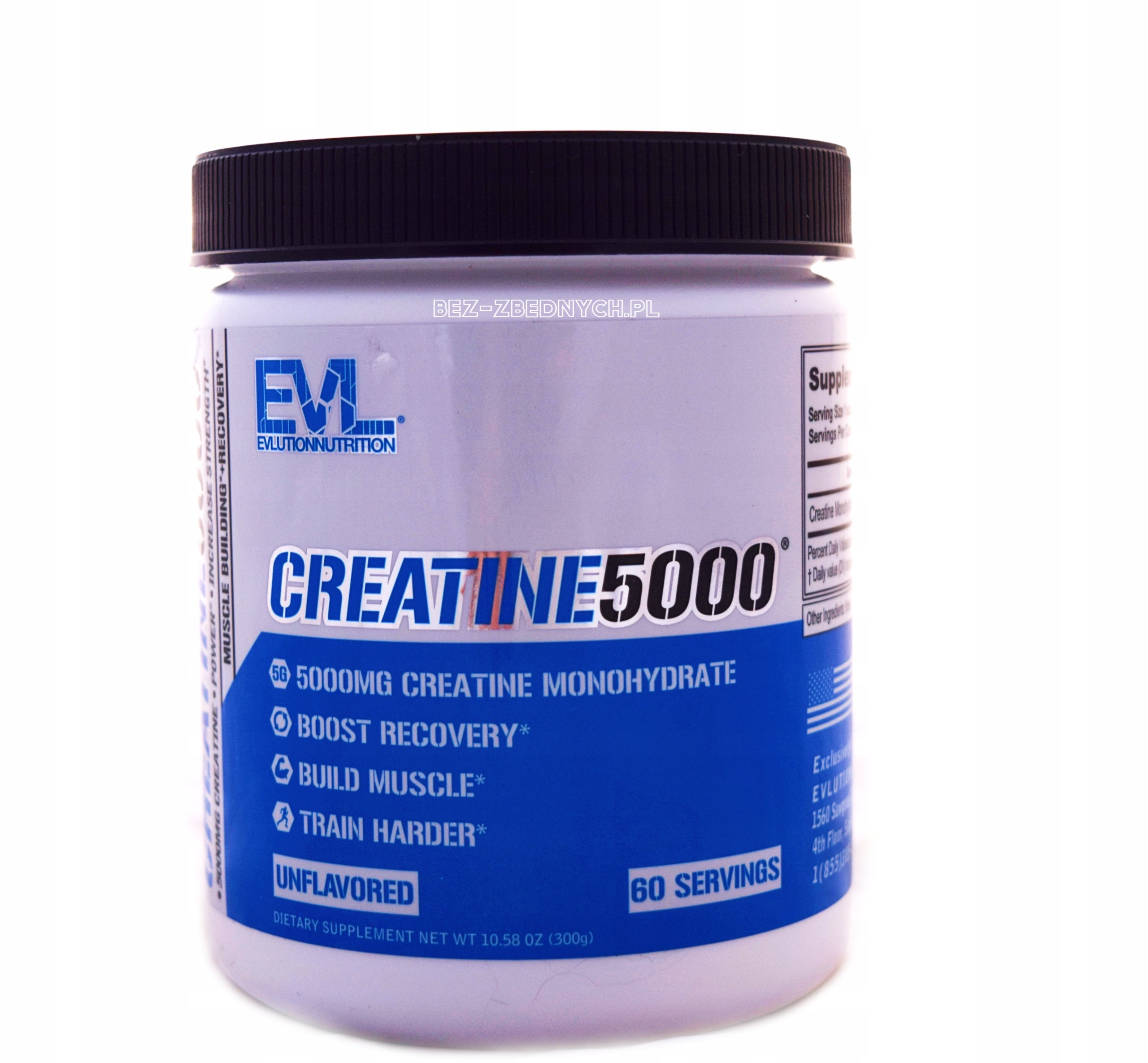 EVL Evlution Creatine 5000 300g MONOHYDRATE ULTRA PURE VEGAN MUSCLE BUILDER