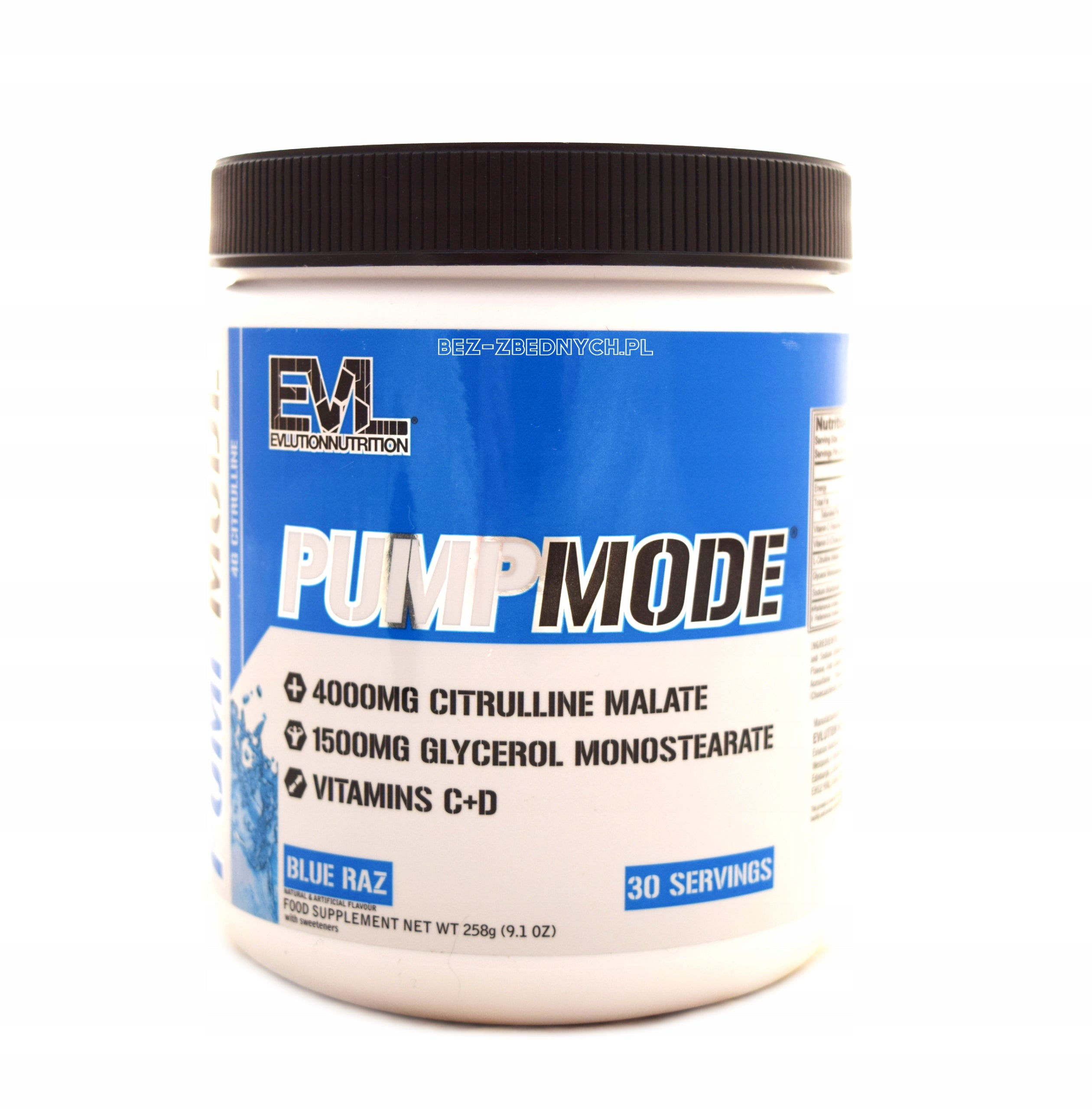 EVL Evlution Nutrition Pump Mode 258g GLYCEROL CITRUS BOOSTER STIM FREE