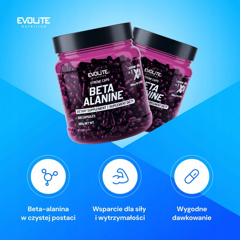 EVOLITE BETA-ALANINE 300 kaps 800mg 240g Performance Stimulation Endurance Manufacturer code 5908261599668
