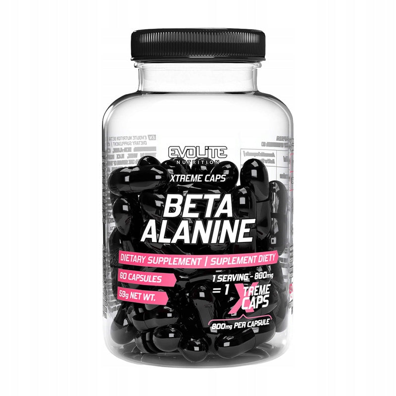 EVOLITE BETA-ALANINE 60 MEGA kaps 800mg Performance Stimulation Pre-work Packaging status original