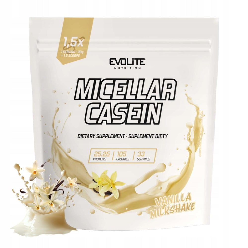 EVOLITE MICELLAR CASEIN 1000g PROTEIN SUPPLEMENT CASEIN HIGH PROTEIN MASS