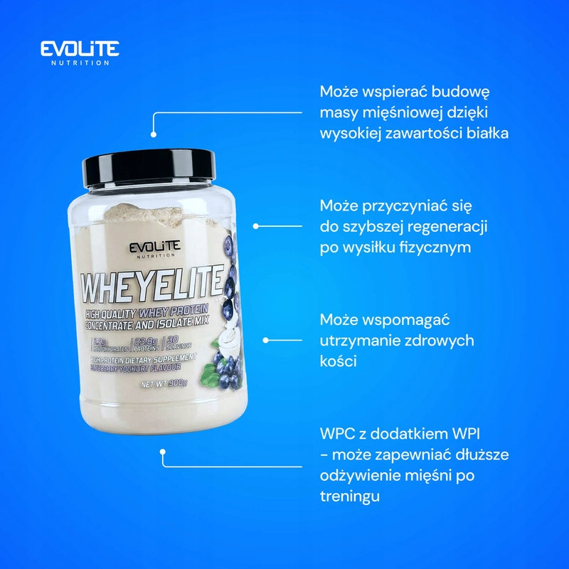 EVOLITE WHEYELITE 900g No Additives Simple Composition PROTEIN WPC MIX WPI Brand Evolite Nutrition