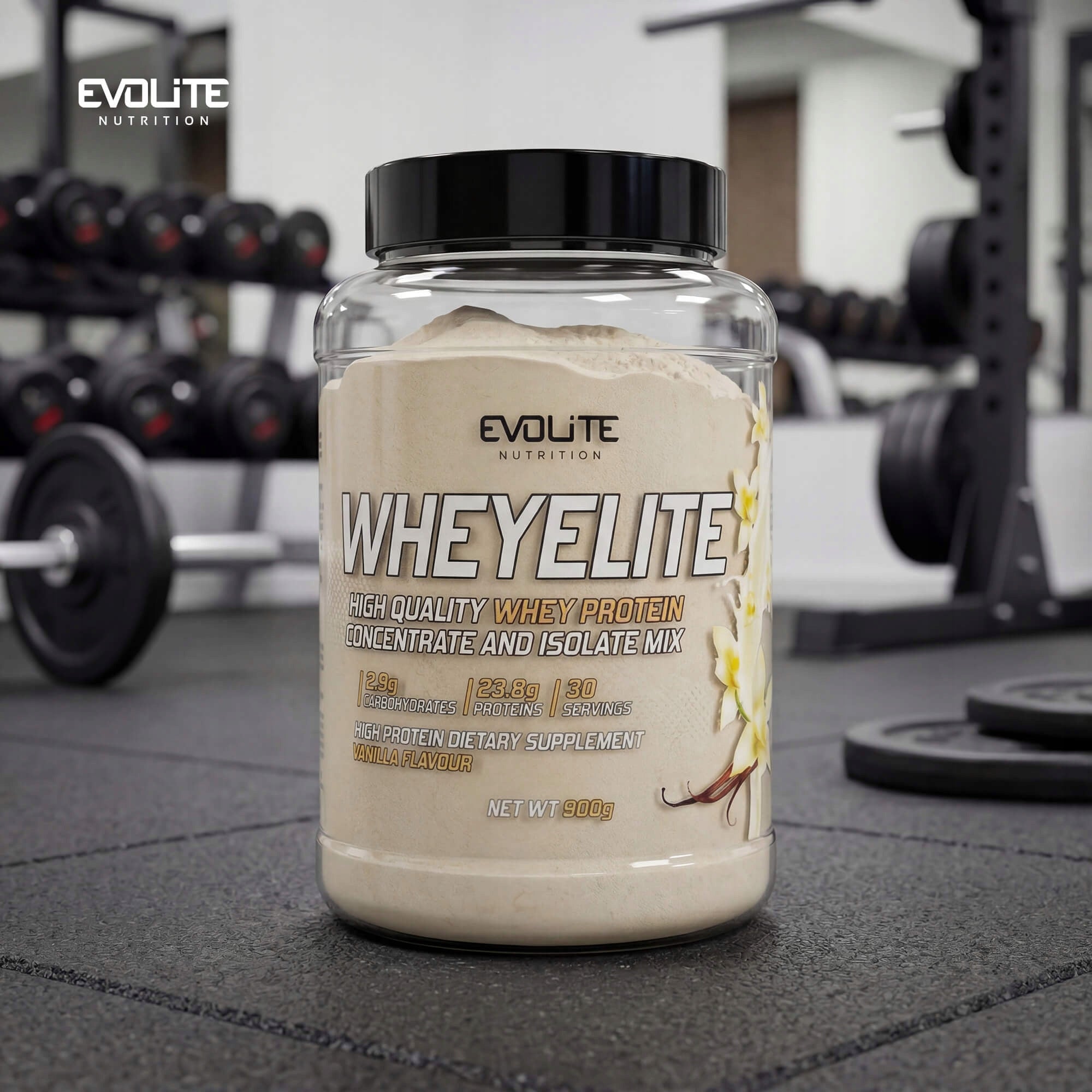 EVOLITE WHEYELITE 900g No Additives Simple Composition PROTEIN WPC MIX WPI Expiration date at least 1 year from the date of purchase
