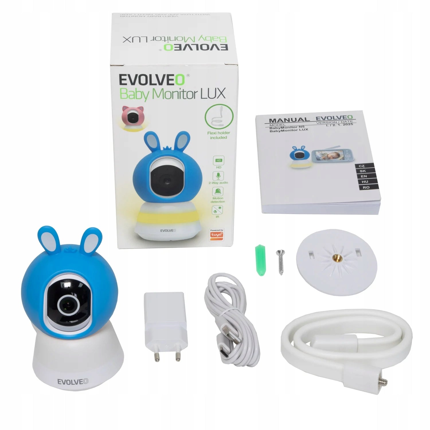 EVOLVEO Baby Monitor LUX modrá Functions camera