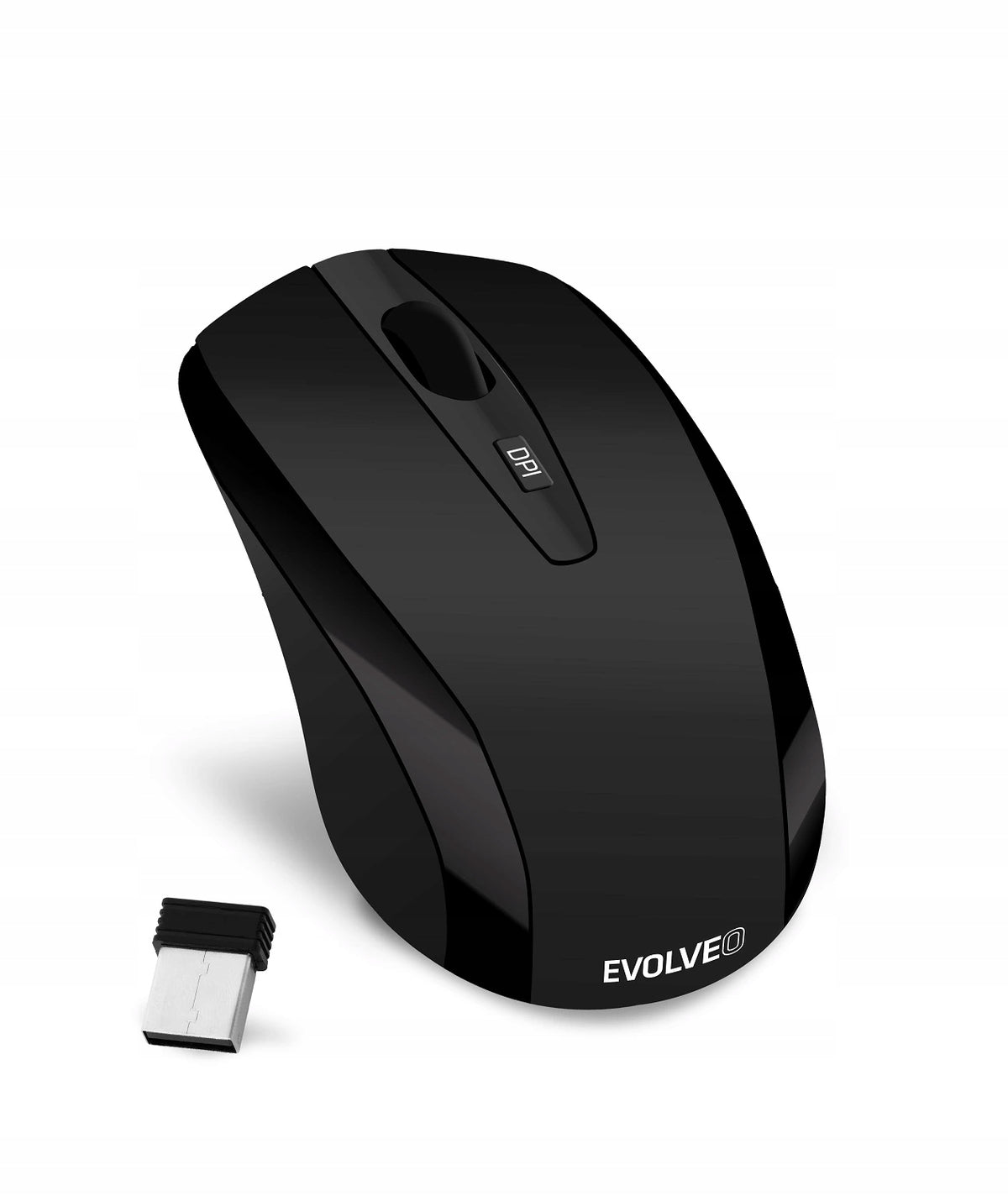 EVOLVEO WML-306B bezdrátová laserová myš, černá