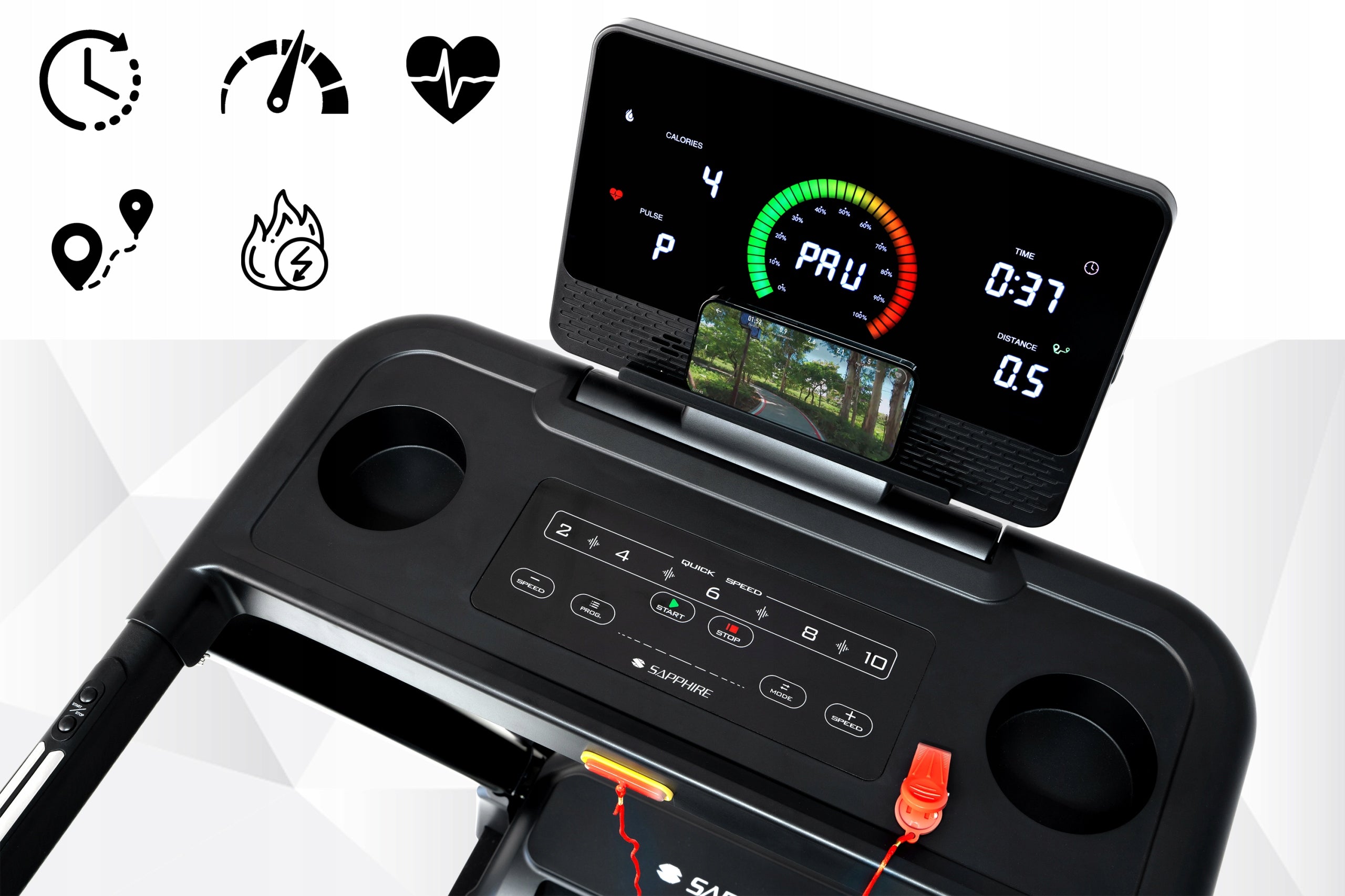 EVOX Electric TREADMILL Folding TRAINING 12km/h SHOCK ABSORPTION HOME APP Packaging status original