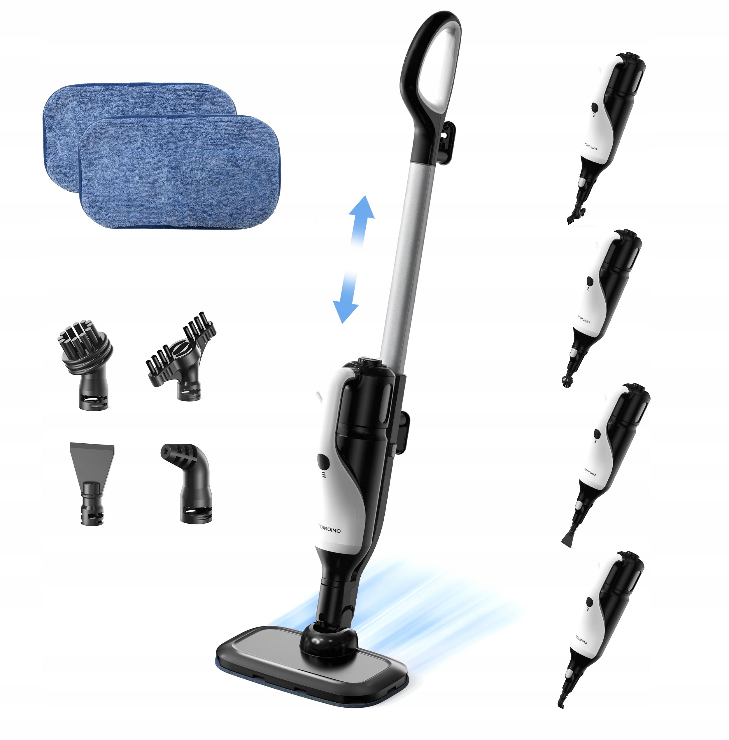 EX-101 Steam Mop & Handheld | 1500W 3 Levels 380ml 5m Cord 8 Tools