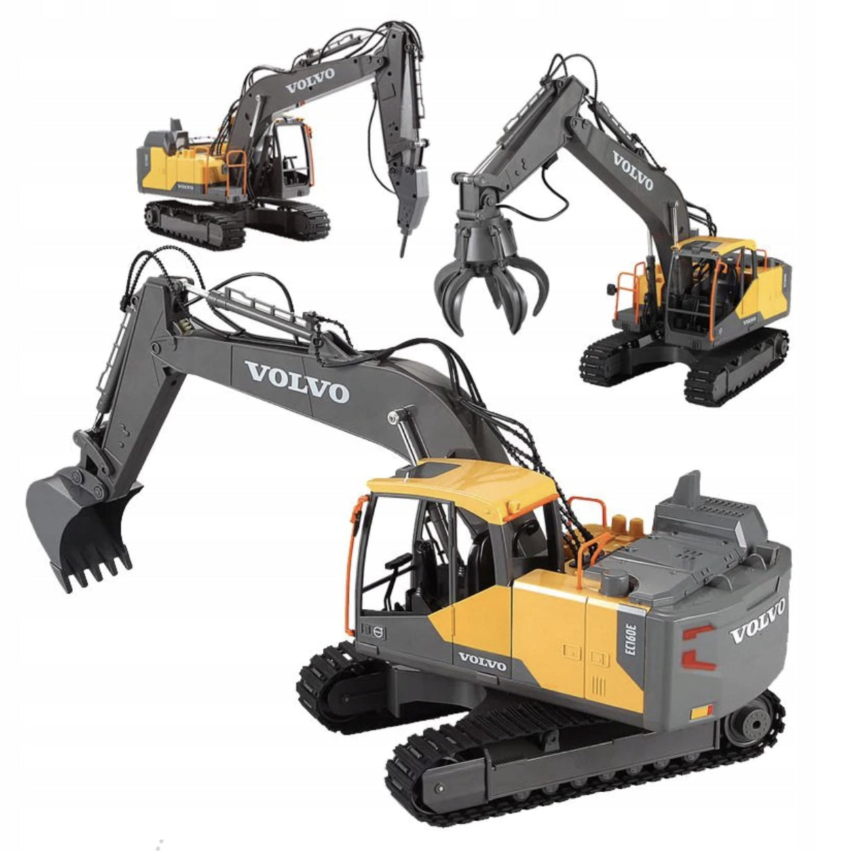 EXCAVATOR BULLDOZER VOLVO REMOTE CONTROLLED RC 3IN1 Kind driving
