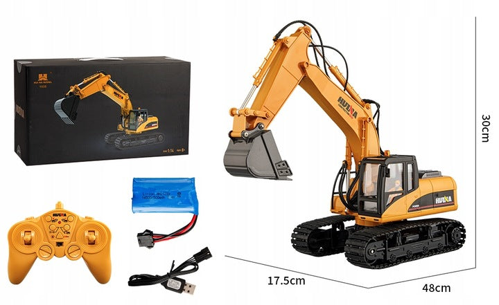 EXCAVATOR ON TRACKS METAL HUINA 1535 REMOTE CONTROLLED RC TOY Manufacturer code 1535