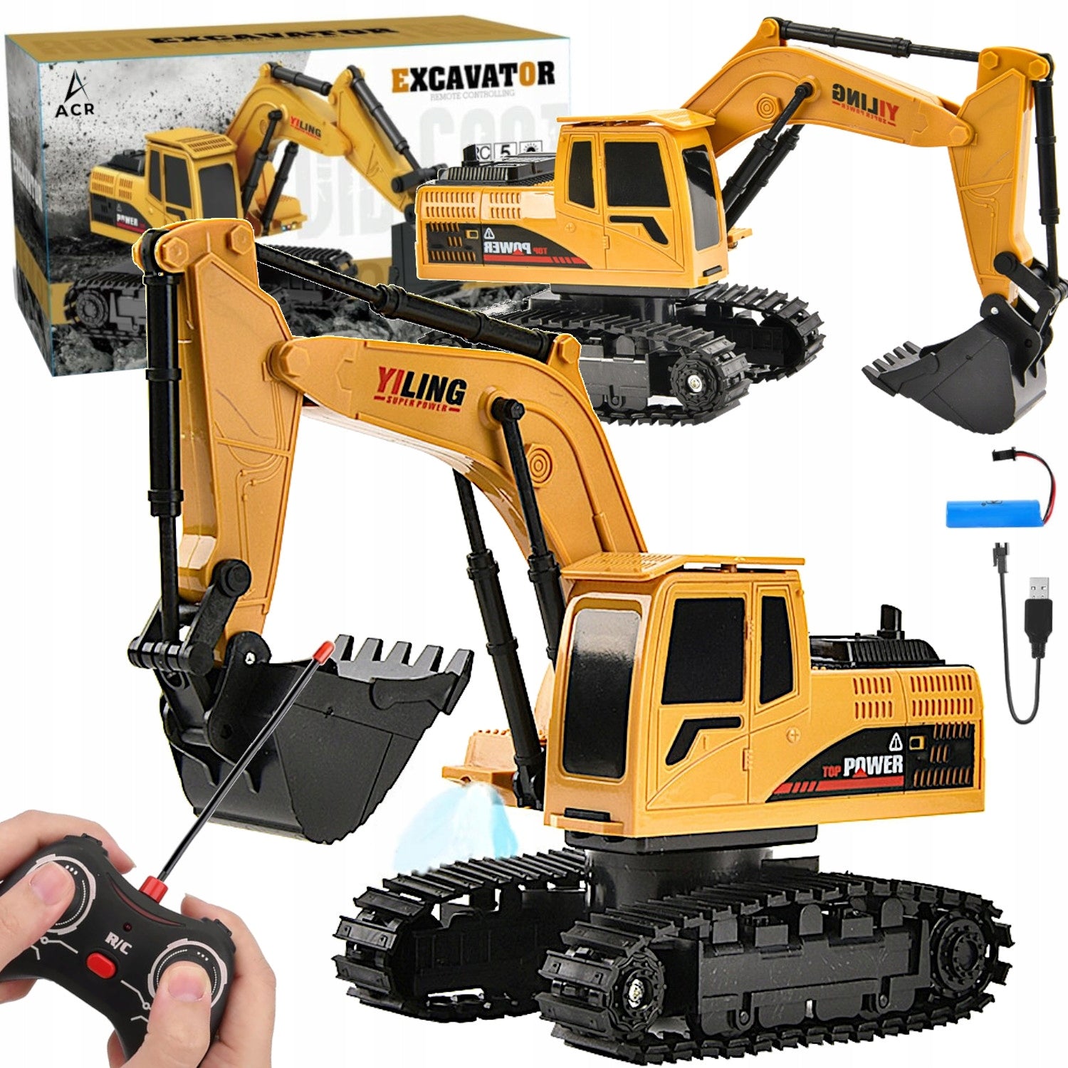 EXCAVATOR REMOTE CONTROLLED CONSTRUCTION MACHINE RC CAR AUTO EXCAVATOR AKU