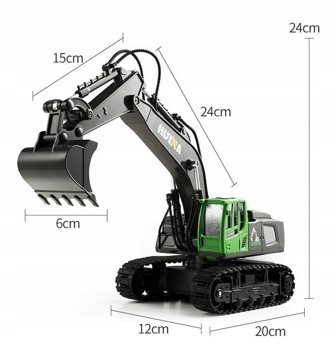EXCAVATOR REMOTE CONTROLLED VEHICLE HUINA 1558 1:18 Kind driving