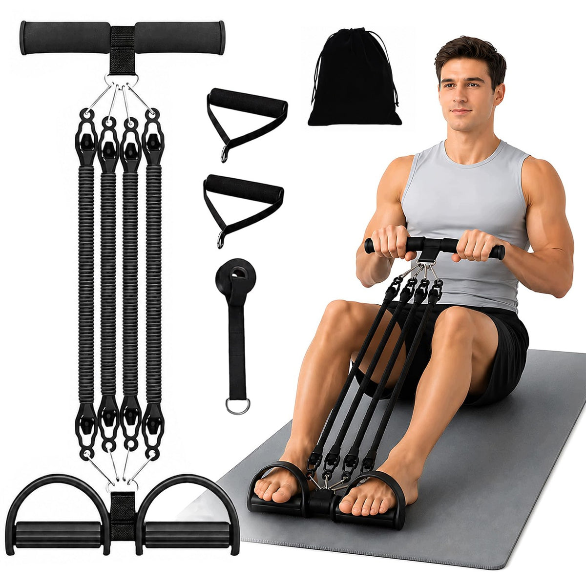 EXERCISE EXPANDER LEG EXPANDER FOR ABDOMEN BUTTOCKS RUBBER DEVICE