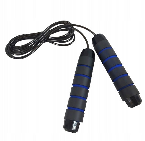 EXERCISE JUMP ROPE WITH ADJUSTABLE CROSSFIT FITNESS bearings Color black