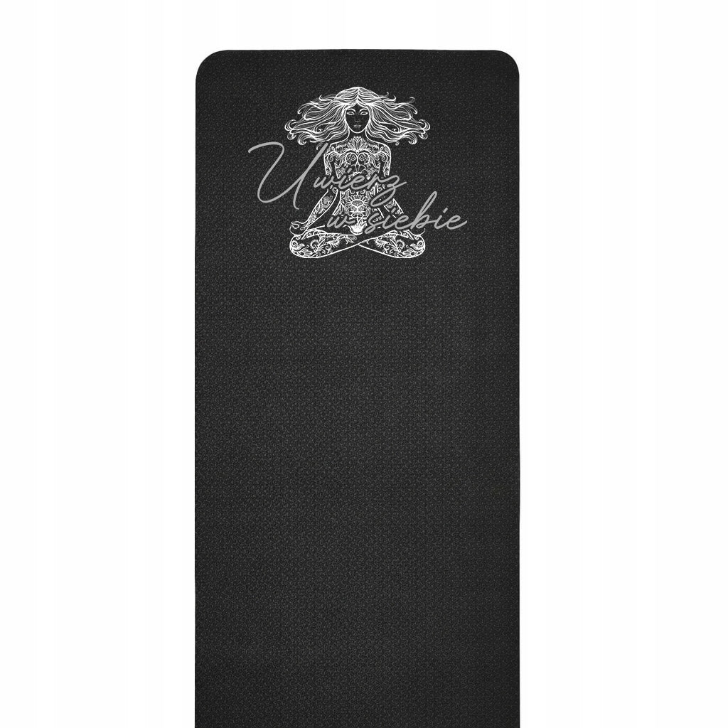 EXERCISE MAT BLACK FITNESS YOGA BELIEVE IN YOURSELF YOGA MAT TRAINING Packaging status original