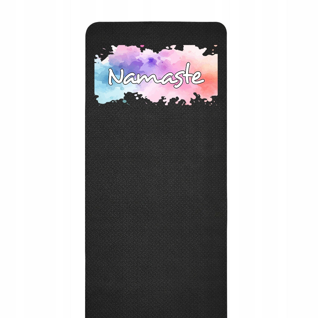 EXERCISE MAT BLACK FITNESS YOGA NAMASTE MAT TRAINING STRETCHING Packaging status original