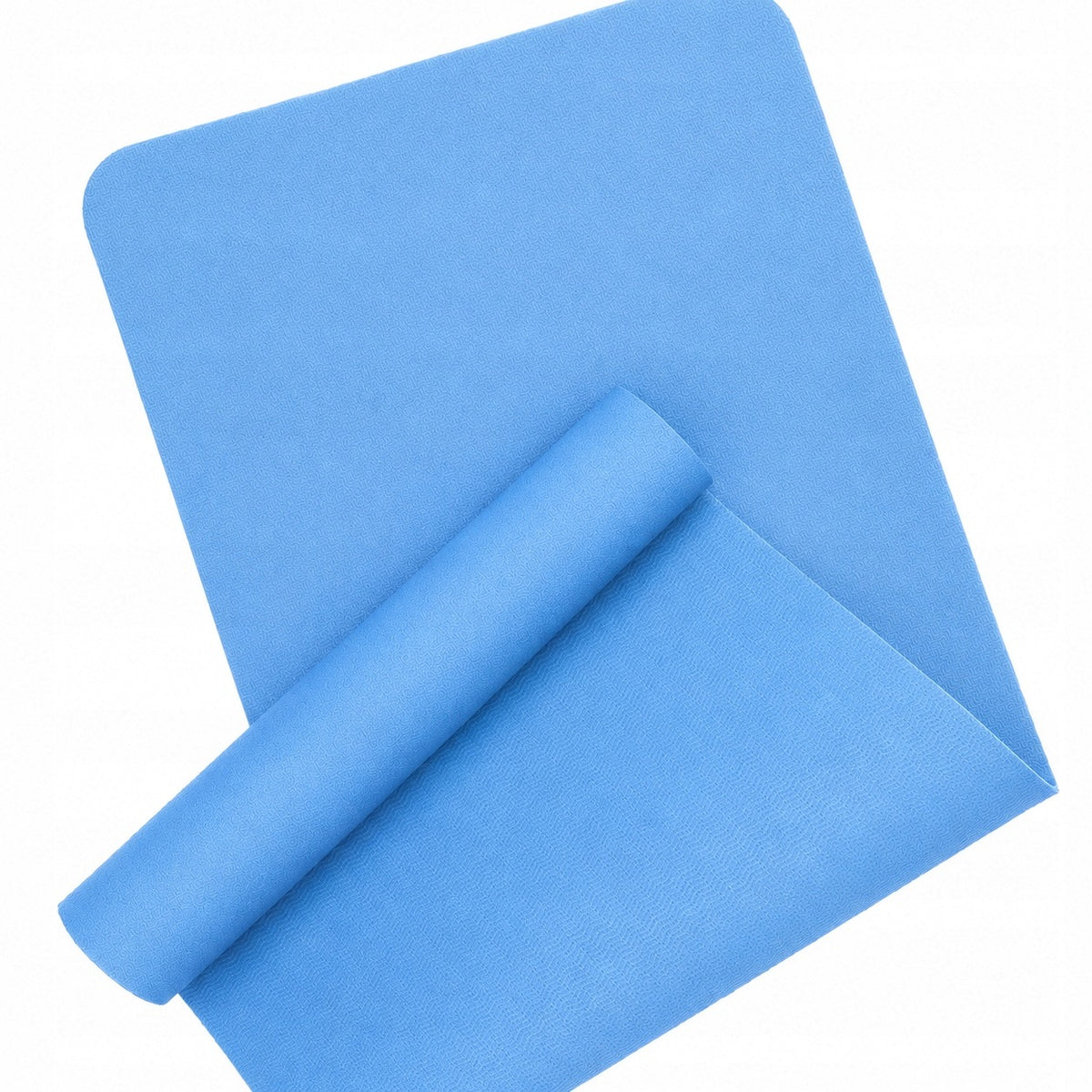 EXERCISE MAT FOR FITNESS TRAINING YOGA 180x50cm THICK SOFT BLUE
