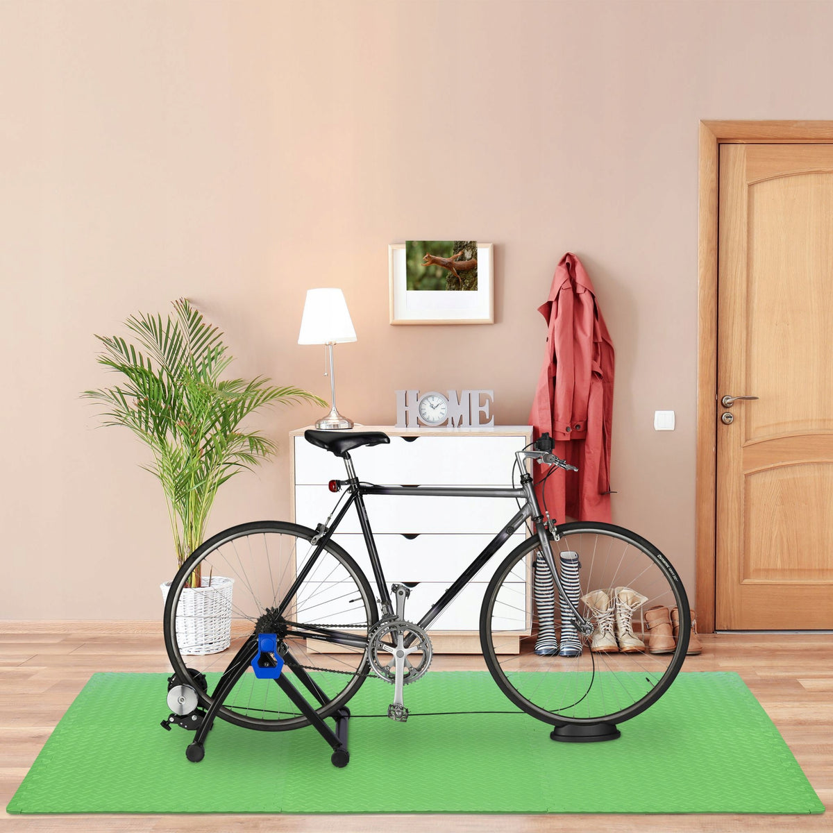 EXERCISE MAT FUN PROTECTIVE PUZZLE 8 PIECES 60 x 60 CM GREEN RELAXDAYS Packaging status original