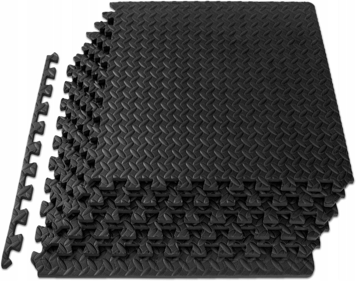 EXERCISE MAT PROSOURCEFIT 24 CM X 24 CM BLACK X 2.5 CM 6 PCS