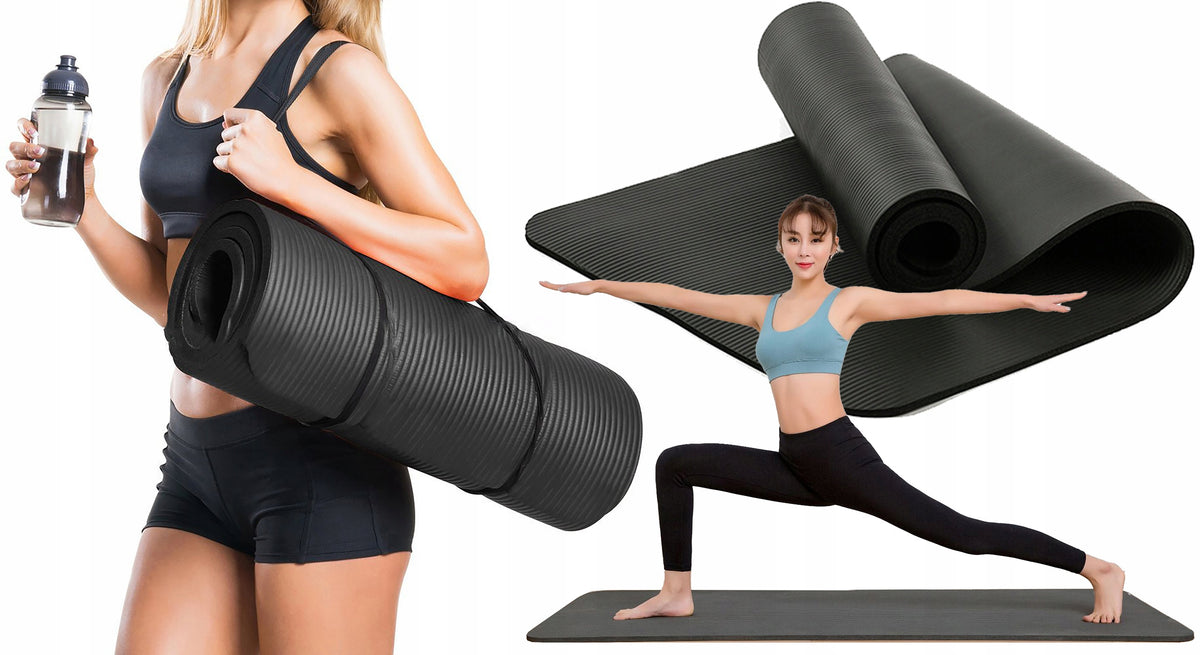 EXERCISE MAT THICK NON-SLIP LARGE GYMNASTIC PILATES FITNESS