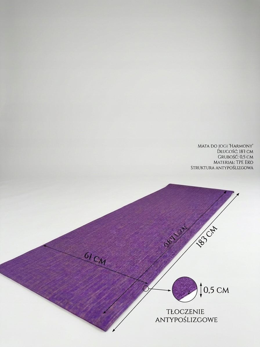 EXERCISE MAT WITH FLAX EFFECT - AMETHYST Packaging status original