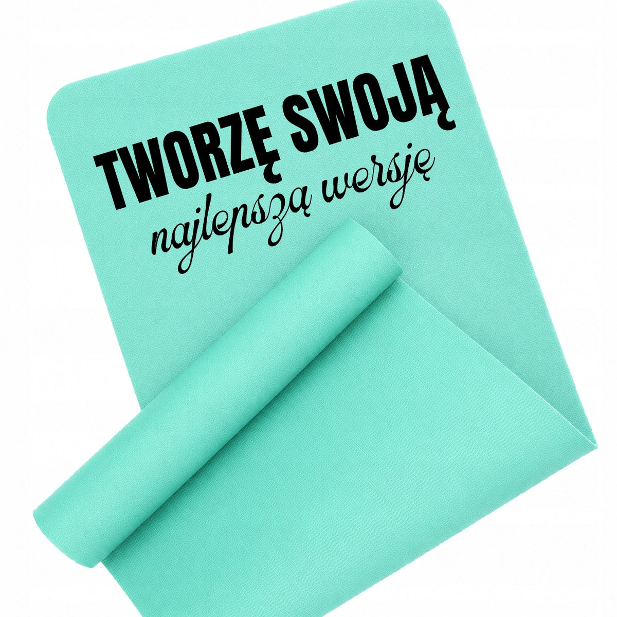 EXERCISE MAT YOGA FITNESS FOAM 180x50cm BEST VERSION MINT