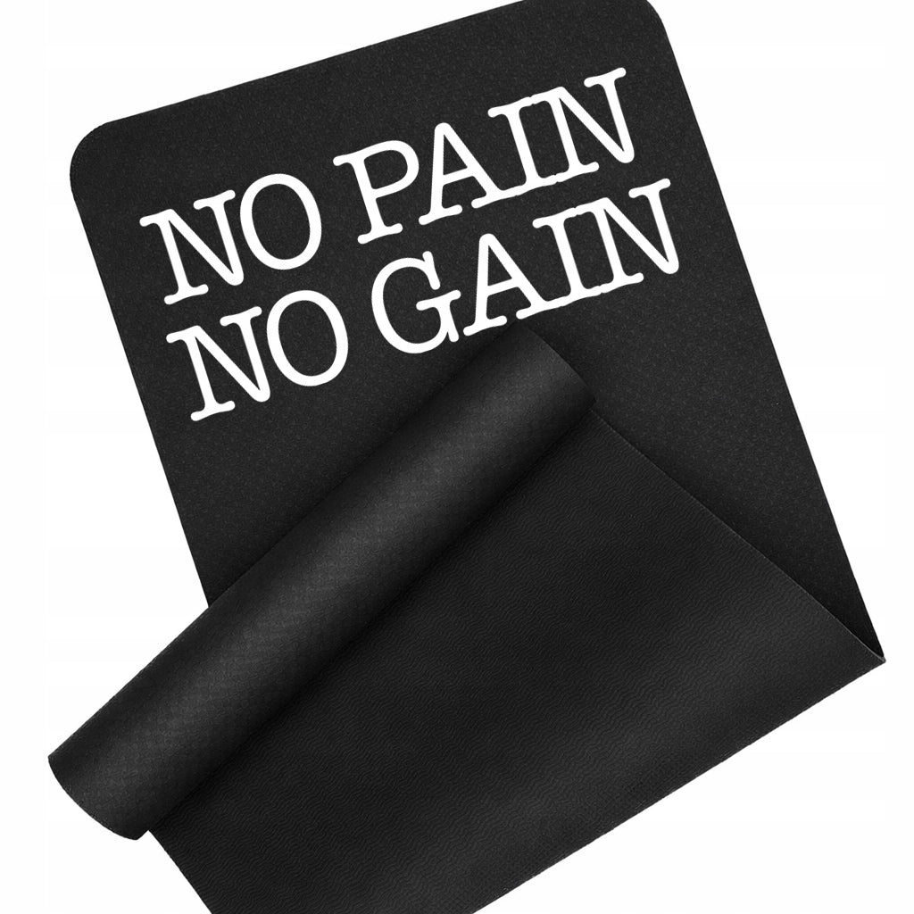 EXERCISE MAT YOGA FITNESS TRAINING NON-SLIP NO PAIN NO GAIN Wz