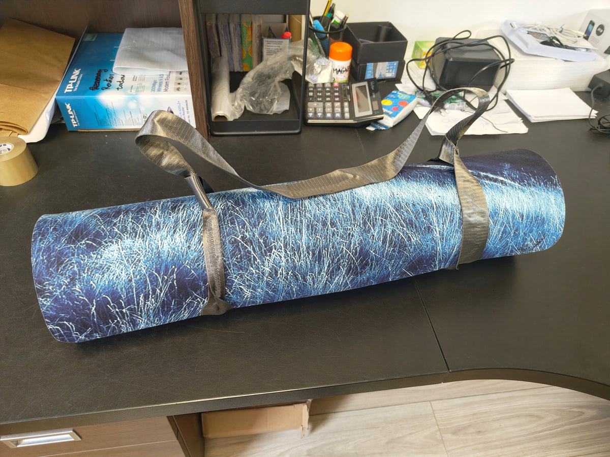 EXERCISE MAT YOGI & YOGINI 183 CM X 61 CM GREY BLUE PATTERN EVEREST Manufacturer code 21822