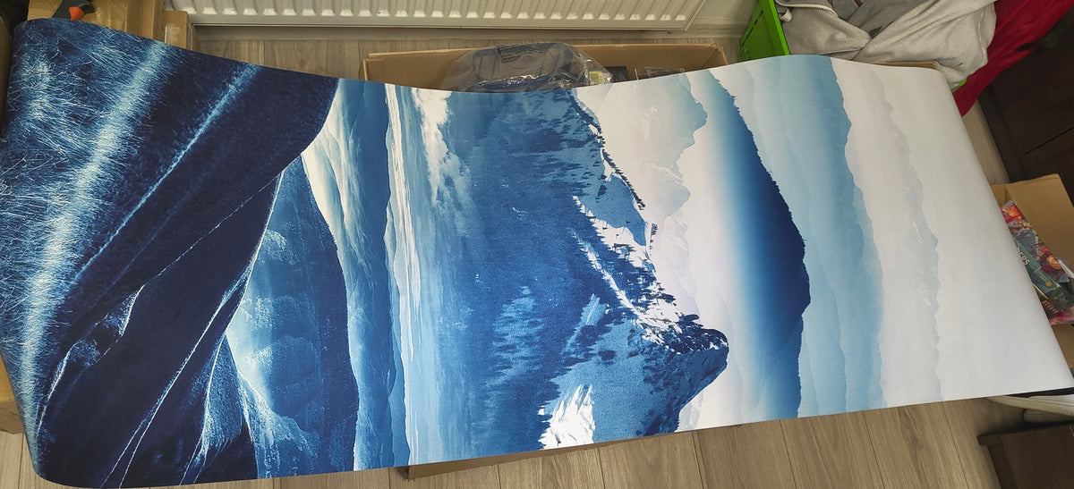 EXERCISE MAT YOGI & YOGINI 183 CM X 61 CM GREY BLUE PATTERN EVEREST