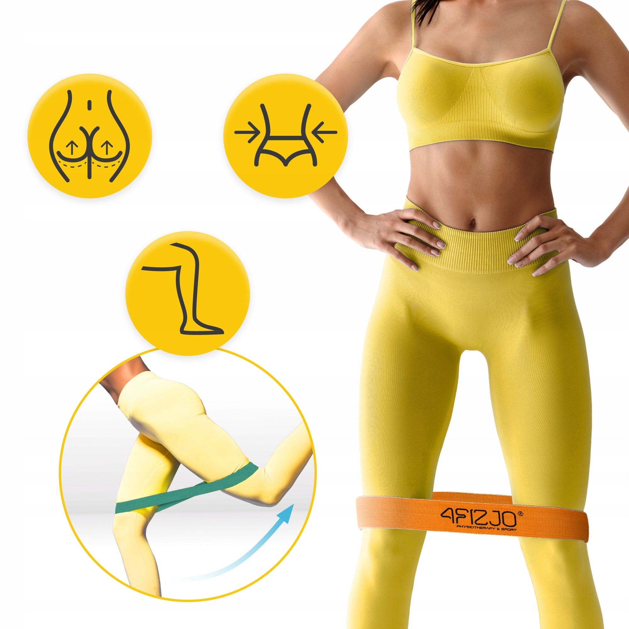 EXERCISE MATERIAL RUBBER FITNESS SET NON-SLIP FLEX BAND 3 PCS. Model GUMY DO ĆWICZEŃ TAŚMY ZESTAW 3x FLEX BAND