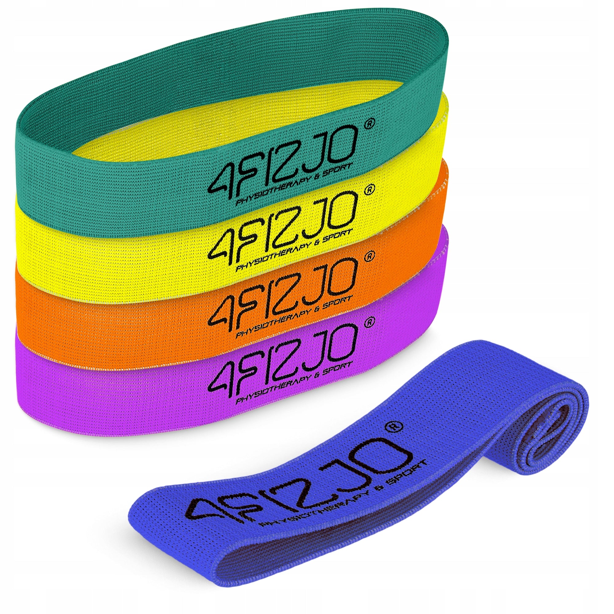 EXERCISE MATERIAL RUBBER FITNESS SET NON-SLIP FLEX BAND 5 PCS.
