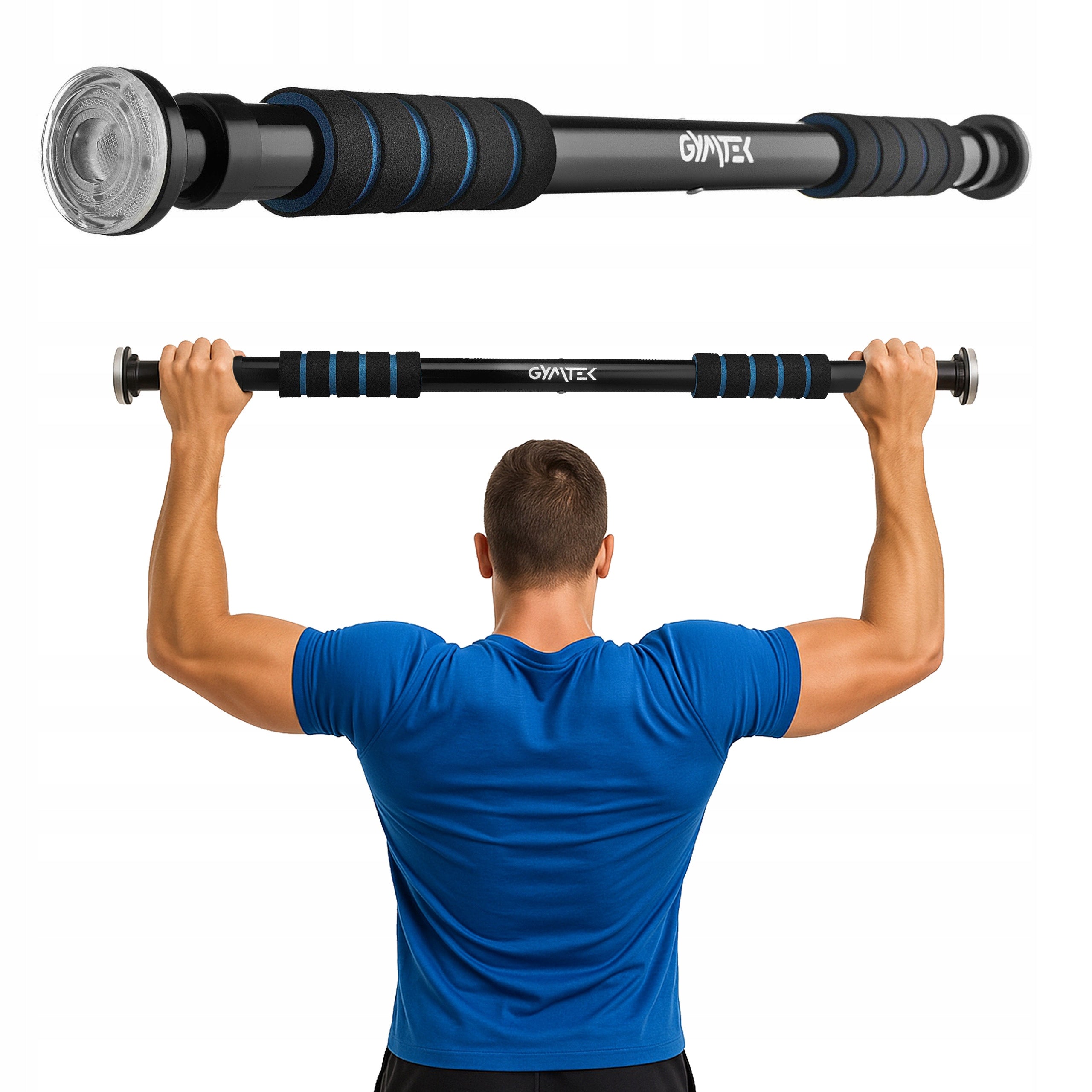 EXERCISE PULL-UP BAR ADJUSTABLE FOR EXPANSION DOOR 63-100CM GYMTEK