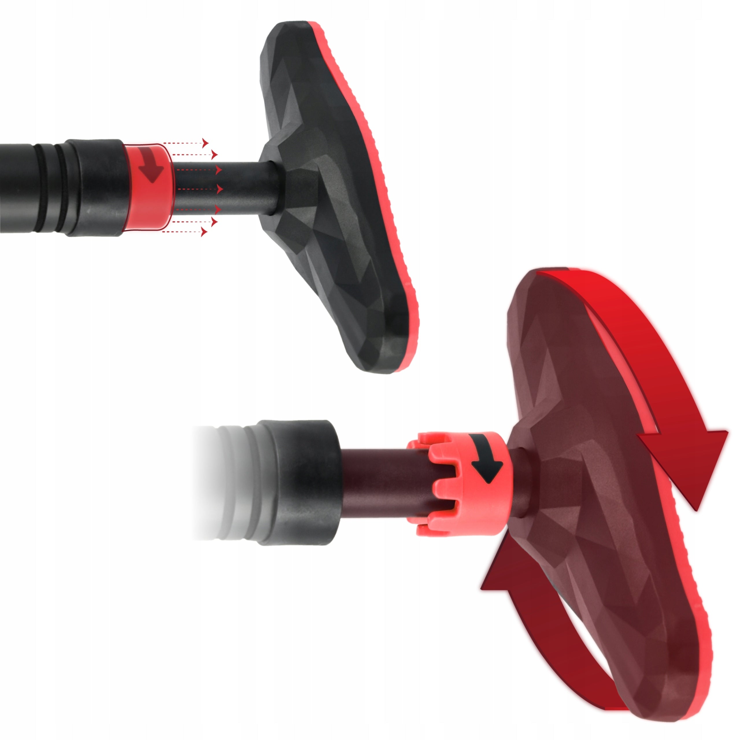 EXERCISE PULL-UP BAR ADJUSTABLE STEEL REINFORCED 180kg Maximum user weight 180 kg