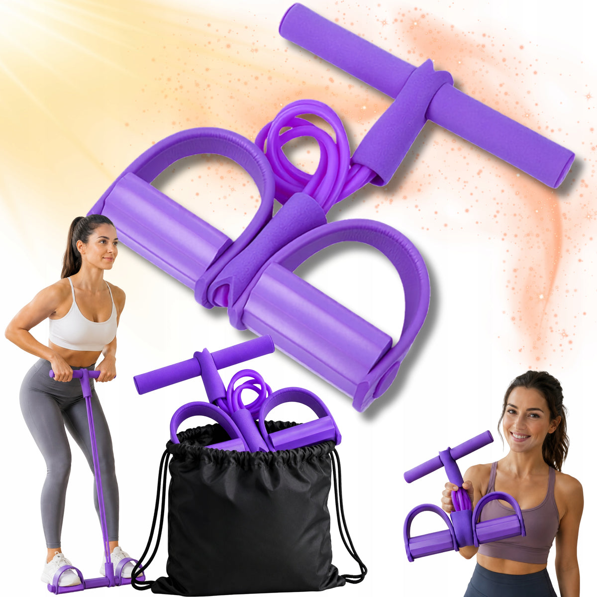 EXERCISE RESISTANCE RUBBER FITNESS EXPANDER SET FOR PILATES TRAINING