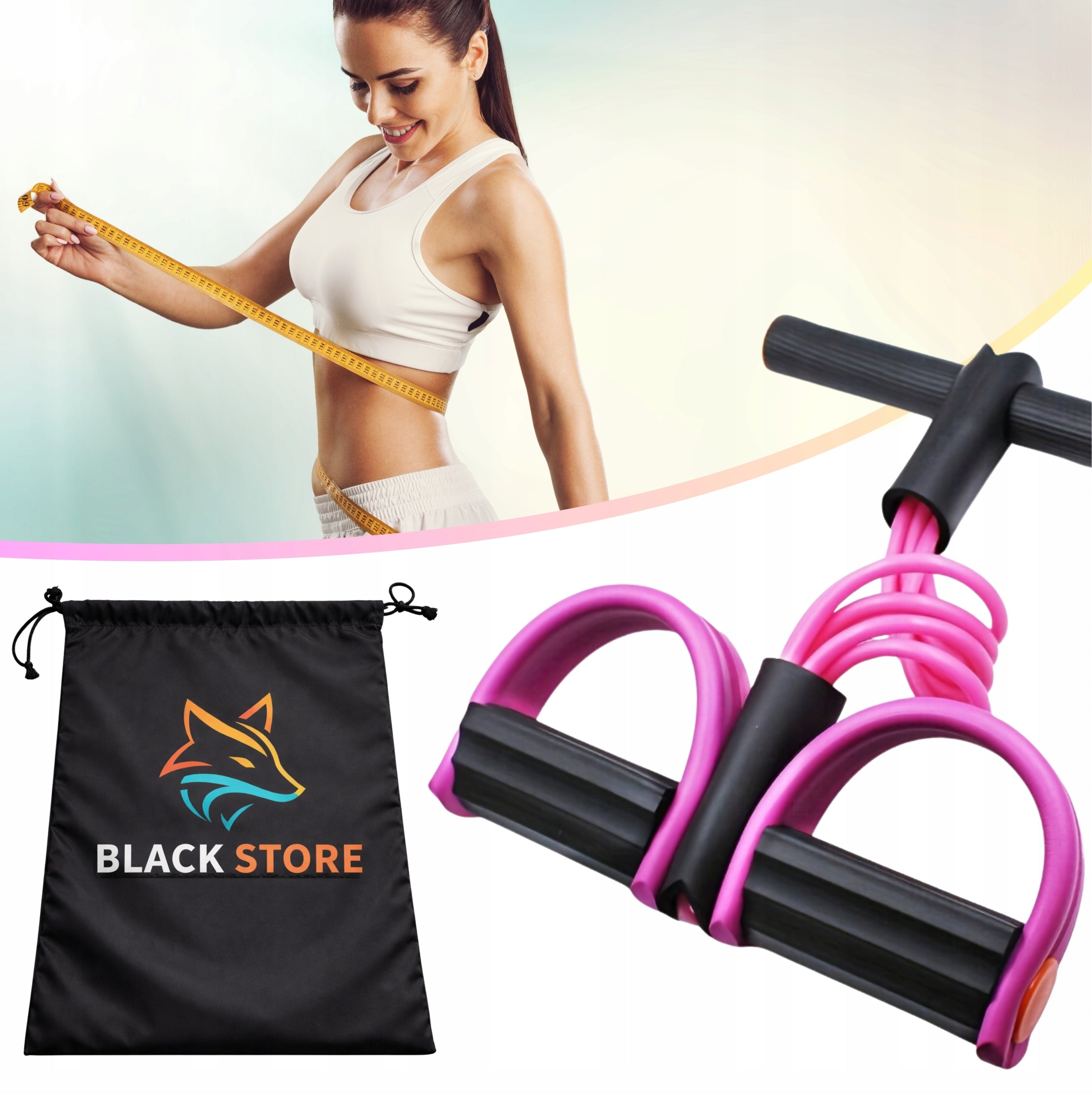 EXERCISE RESISTANCE RUBBER TAPE FOR WOMEN BUTTOCK TRAINING LEG ARMS EBOOK Packaging status original