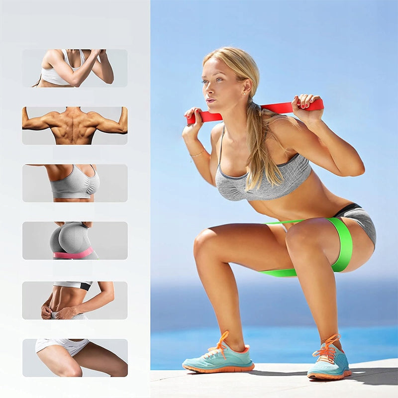 EXERCISE RUBBER RESISTANCE BANDS SET OF 5 DIFFERENT LOADS WITH DESCRIPTION Brand no brand