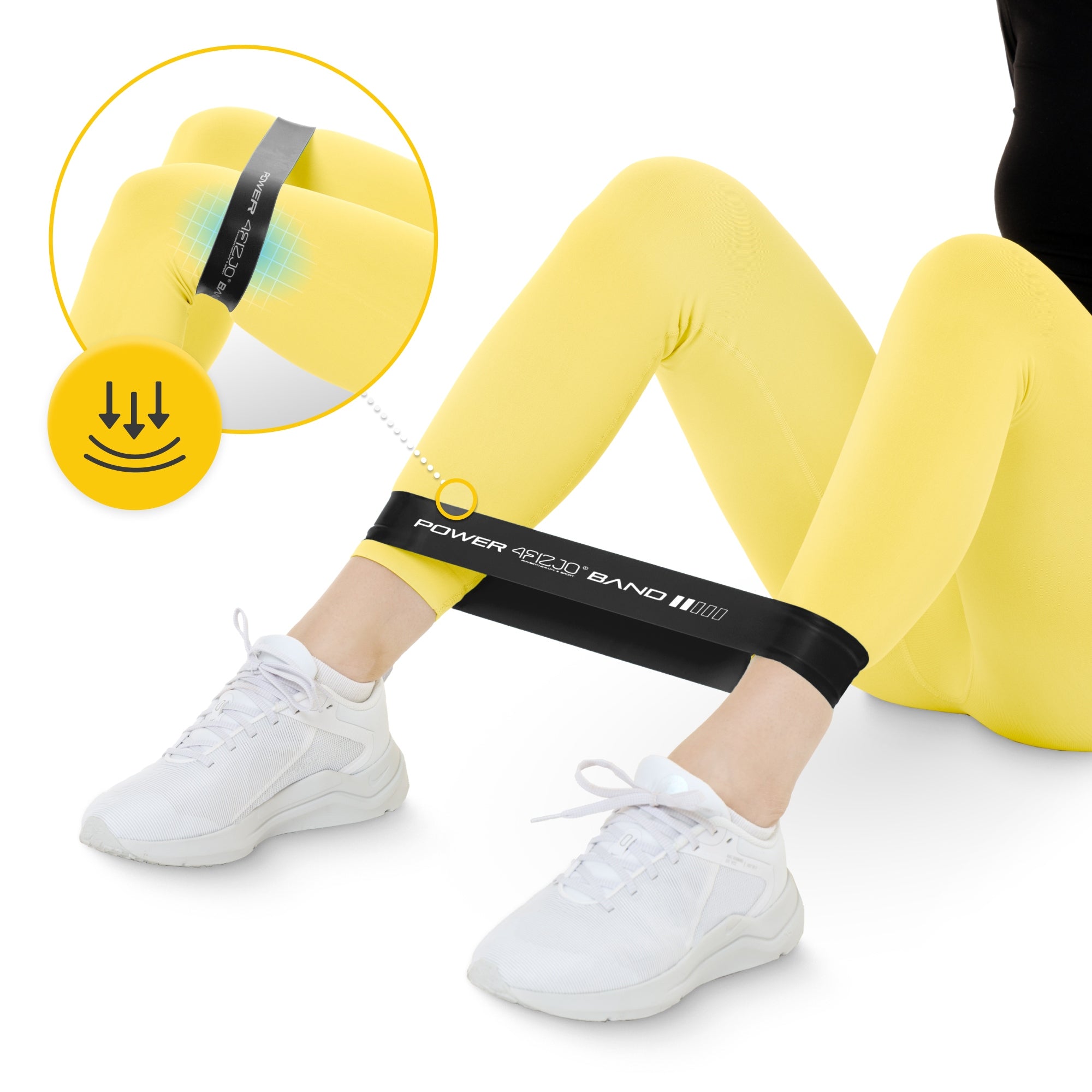 EXERCISE RUBBER RESISTANCE TAPE FOR REHABILITATION TRAINING MINI POWER BAND Brand 4FIZJO
