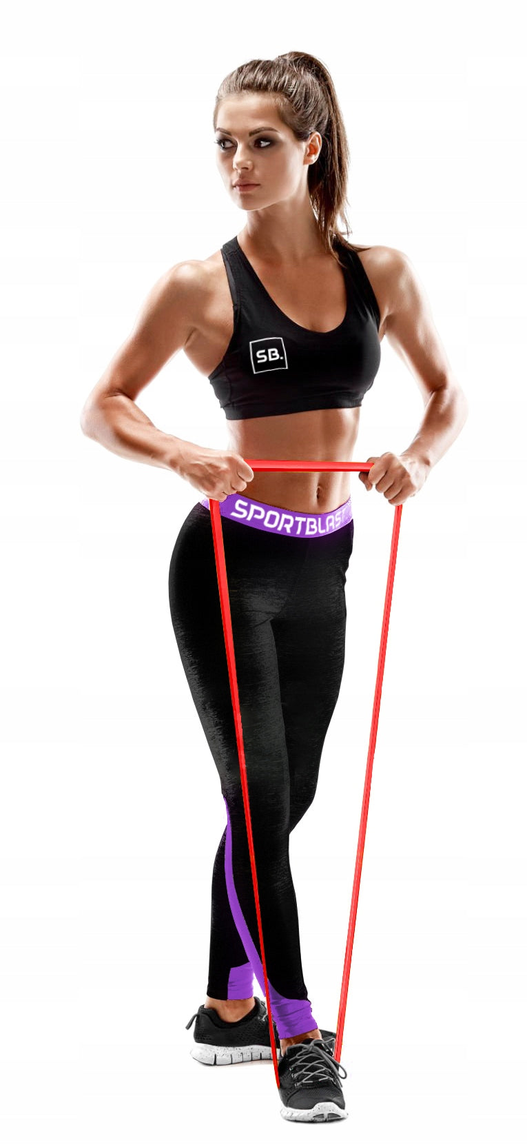 EXERCISE RUBBER STRONG RESISTANCE TRAINING TAPE RESISTANCE 6-10KG RED Color red