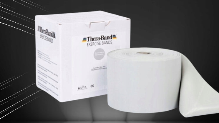 EXERCISE RUBBER THERA BAND REHABILITATION 1,5M SUPER STRONG RESISTANCE SILVER Color gray