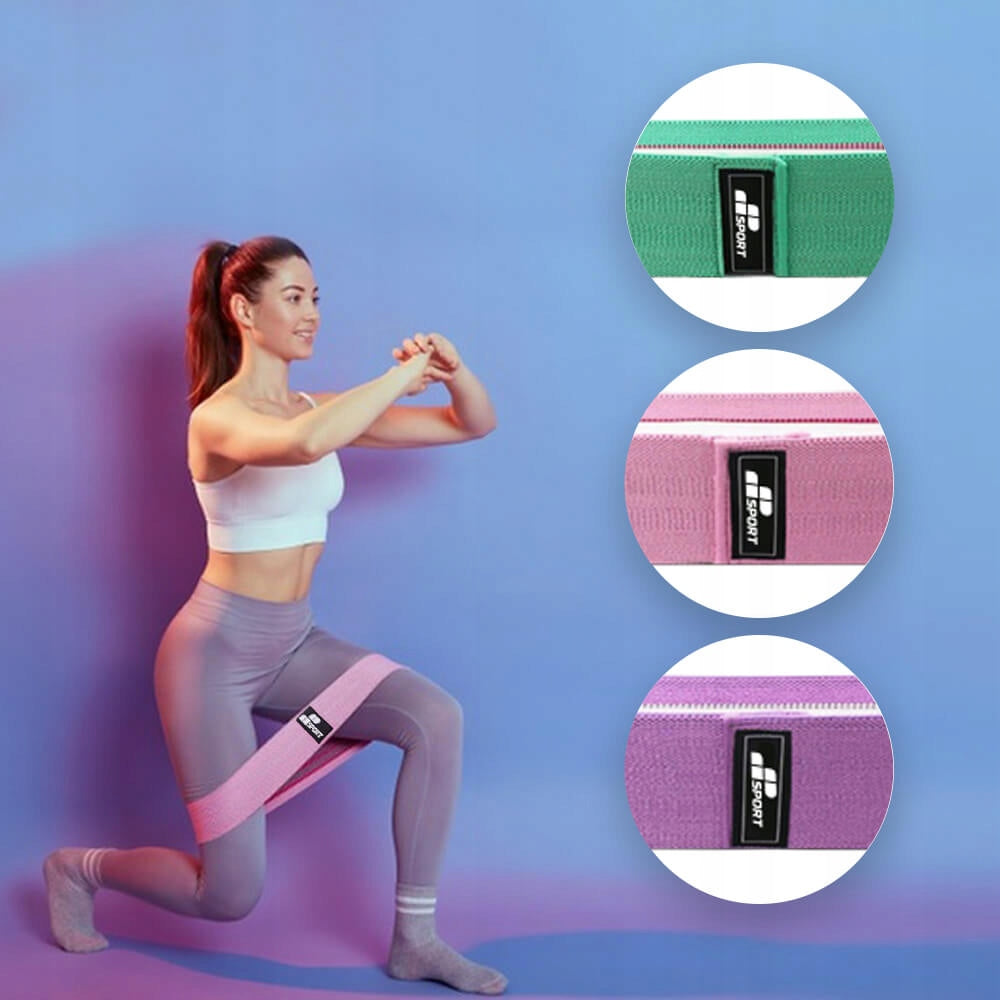 EXERCISE RUBBERS 3 RESISTANCE BANDS HIP BAND MINI muscle power set Color multicolor